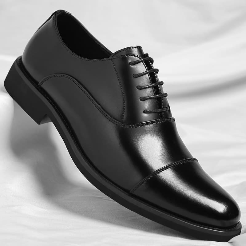 Cross-border Men's Leather Shoes Business Formal Large Size Oxfords Three-Piece Lace-Up British Style