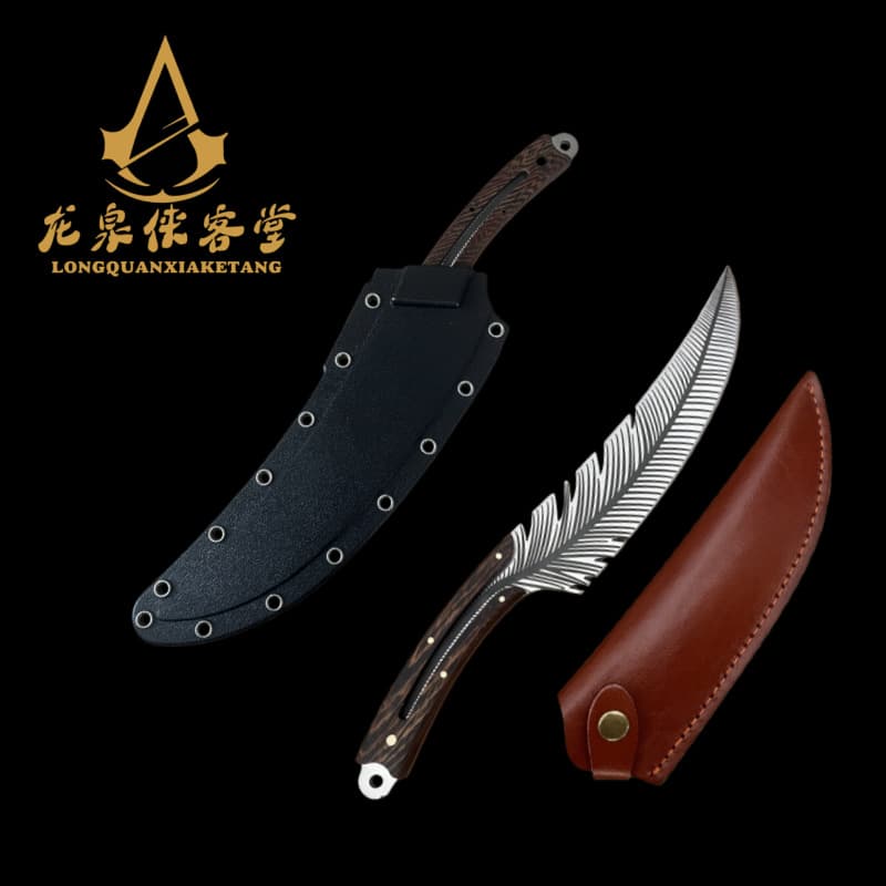 Longquan Xiake Hall Kitchen Knife European and American Classic Feather Chef Knife K-Sheath Boning Knife Cross-Border Hot Seller European Multi-Purpose Knife