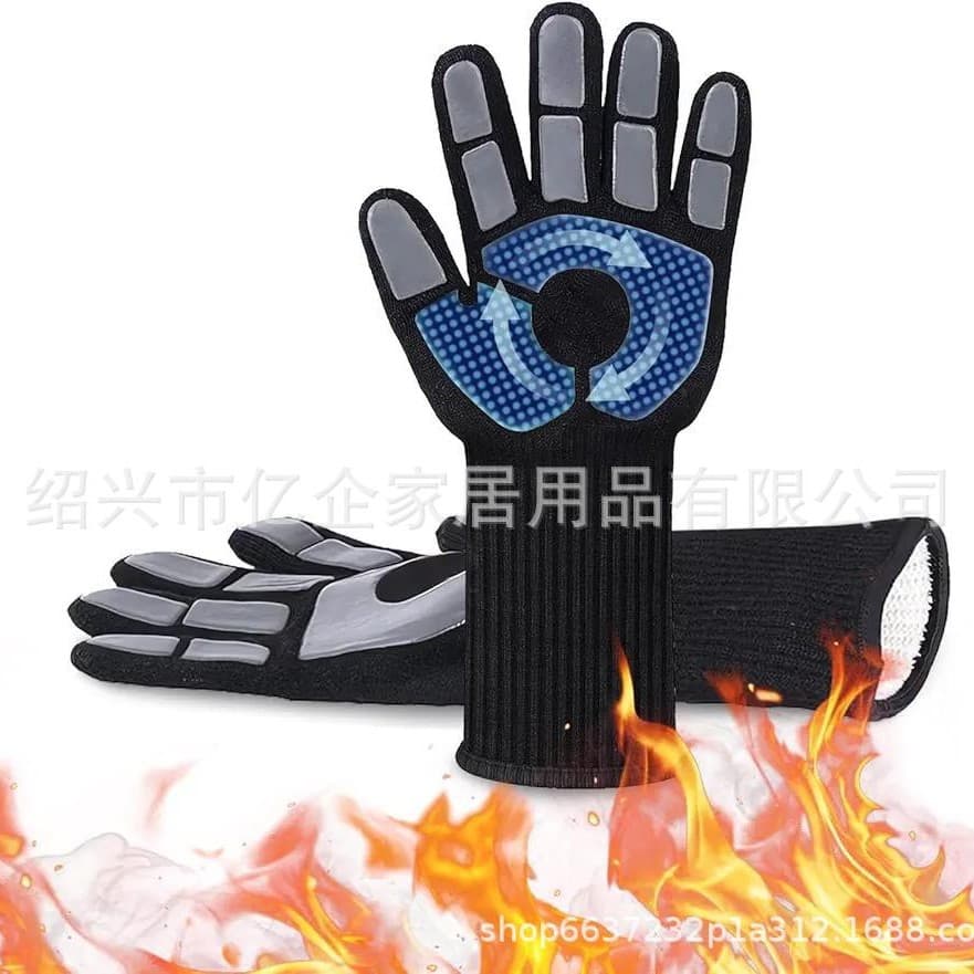High Temperature Resistant BBQ Barbecue Gloves 800 Degrees Microwave Oven Heat Resistant Gloves Anti Flammable Heat Proof
