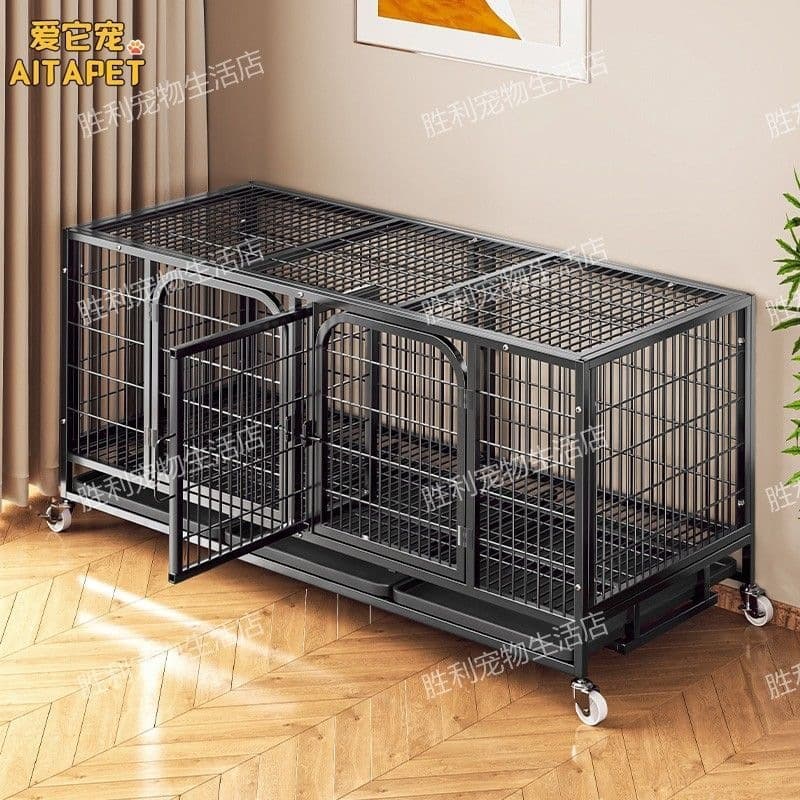 Rabbit Partition Cat Cage Tray for Raising and Fostering Pets, Three-Layer Cage for Breeding, Cow Cage with Cage Bars