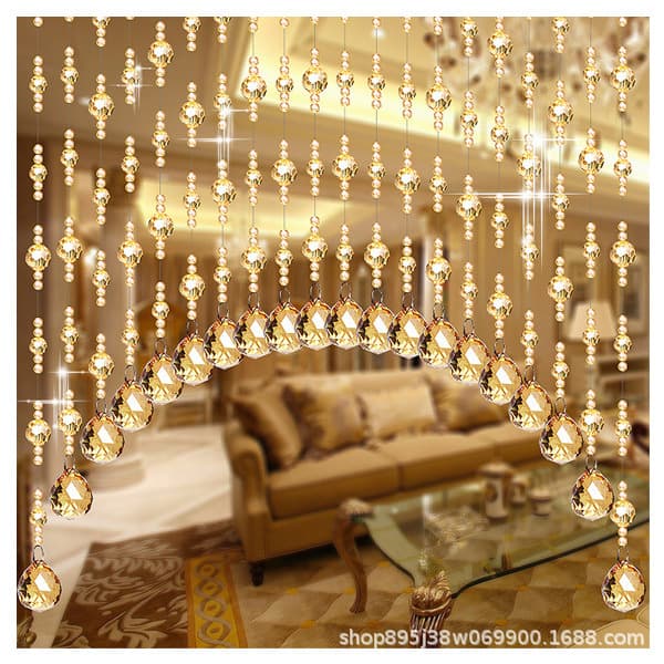 Crystal Curtain Door Curtain Bead Curtain Bathroom Door Curtain Decoration Hanging Curtain Partition Porch Screen Living Room Bedroom Partition Wind