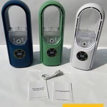 Cross-border Bladeless Cooling Fan, USB Air Conditioner Fan for Home Dormitory, Mini Cooler Fan with Spray Misting, Desktop Water Cooling Fan
