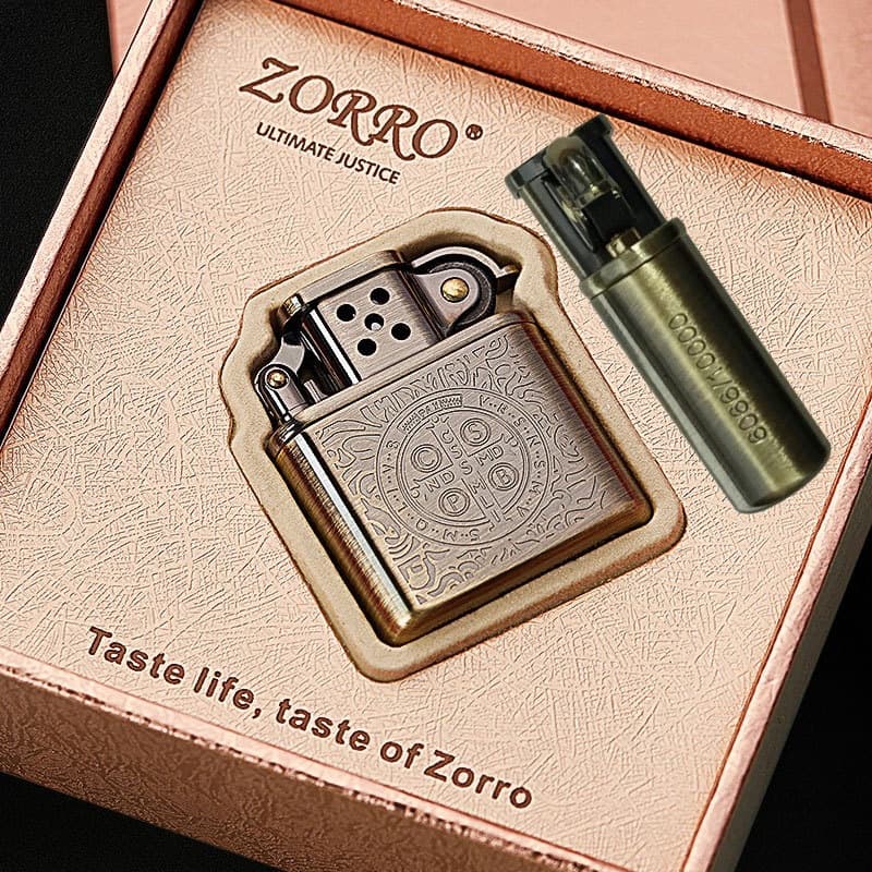 Zorro Kerosene Lighter 80s Vintage Old-School Flint Wheel Constantine Windproof Retro Gift for Men