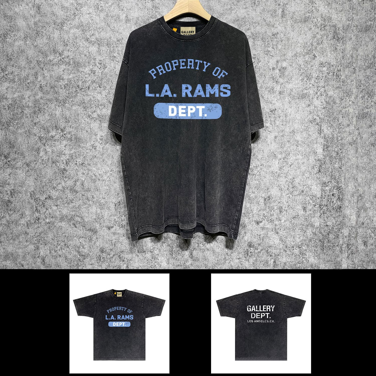 In Stock GALLERY DEPT VINTAGE T SHIRTS European and American Streetwear Washed Distressed Short Sleeve T-Shirt