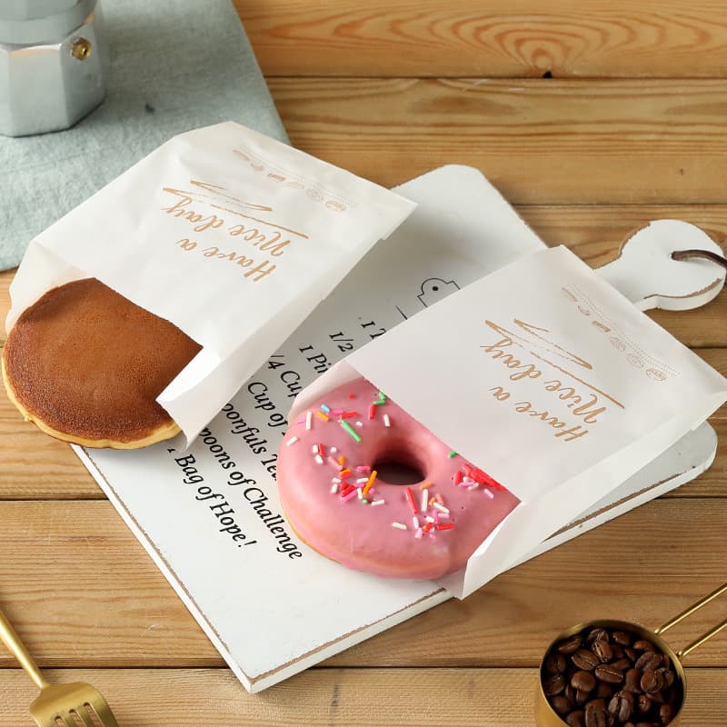 Grease-proof croissant bread sandwich donut packaging paper bag Dorayaki yogurt large soft twist packaging bag