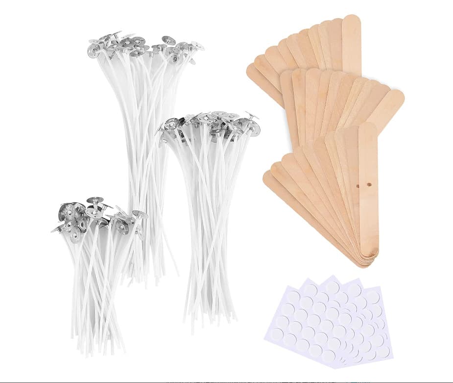 Candle Making Tool Kit DIY Candle Material Pack Set Wax Melting Pot Thermometer Wick