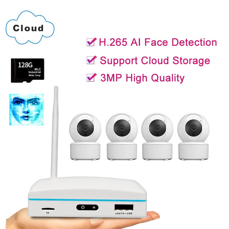 mini WiFi kit moving head machine WiFi NVR package TF card storage 4-way