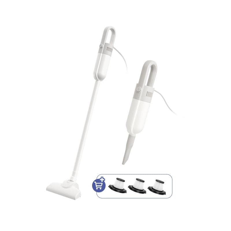 Cross-border white wired vacuum cleaner British standard household 8000pa vacuum cleaner Type-C rechargeable vacuum cleaner
