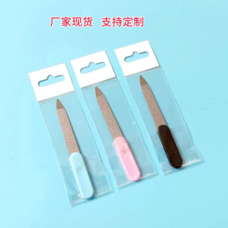 Stainless Steel Nail File Double Sided Thick Nail Grinding Tool Individually Packaged Nail Care Equipment for Personal Use