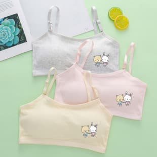 Pure Cotton Developmental Vest for Teen Girls, Thin Middle School Student Bra, High School Student Underwear