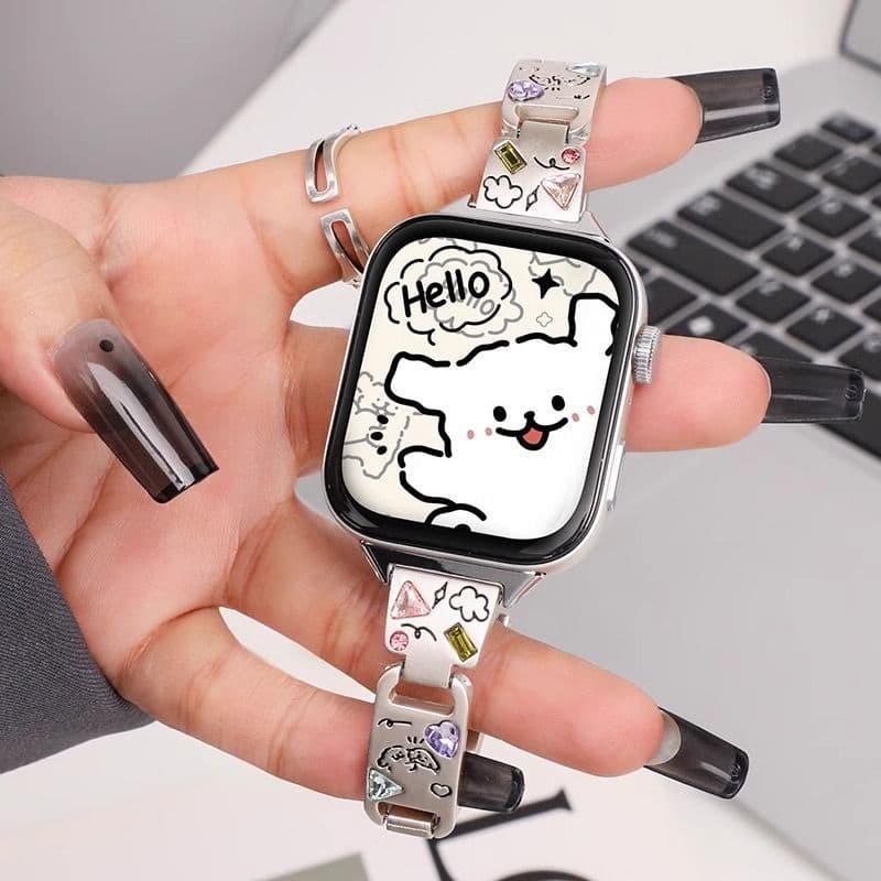 Huawei Fit3 Metal Link Dog Bracelet Smart Watch Strap Women's Summer Wristband Fashionable And Stylish Accessory