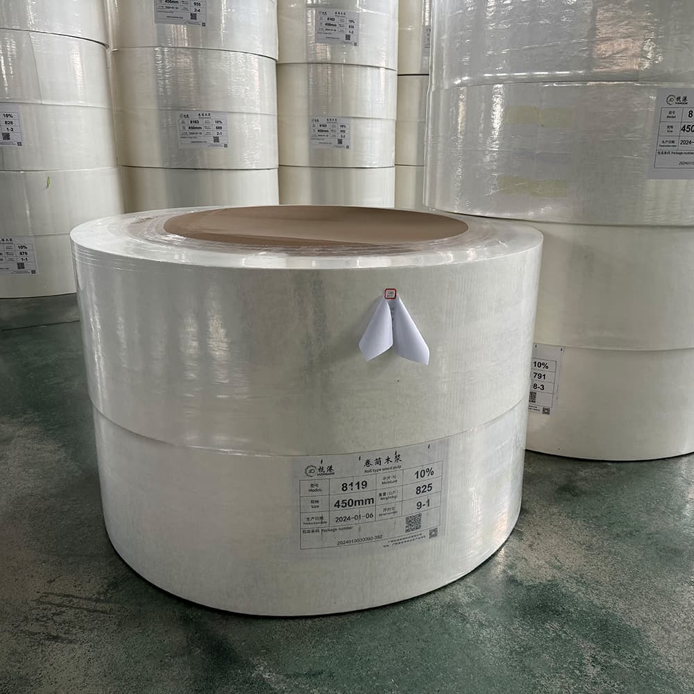 Domestic untreated roll fluff pulp, fluff pulp in stock, Guangxi Hanggang