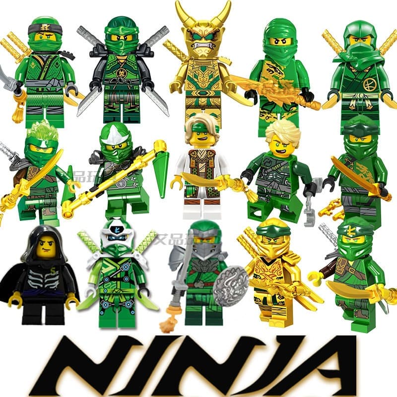 Collection Growth History Lloyd Rascal Ninja Golden First Generation Dragon Suit Building Block Educational Toy for Boys Phantom