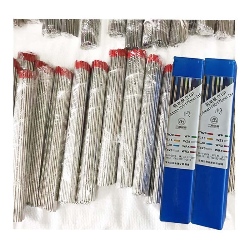 High-Quality Tungsten Needles 0.5kg Square Can Packaging, Red Tip Sizes 1.6, 2.0, 2.4*150mm for Spot Welding, 3.0 Welding Needles