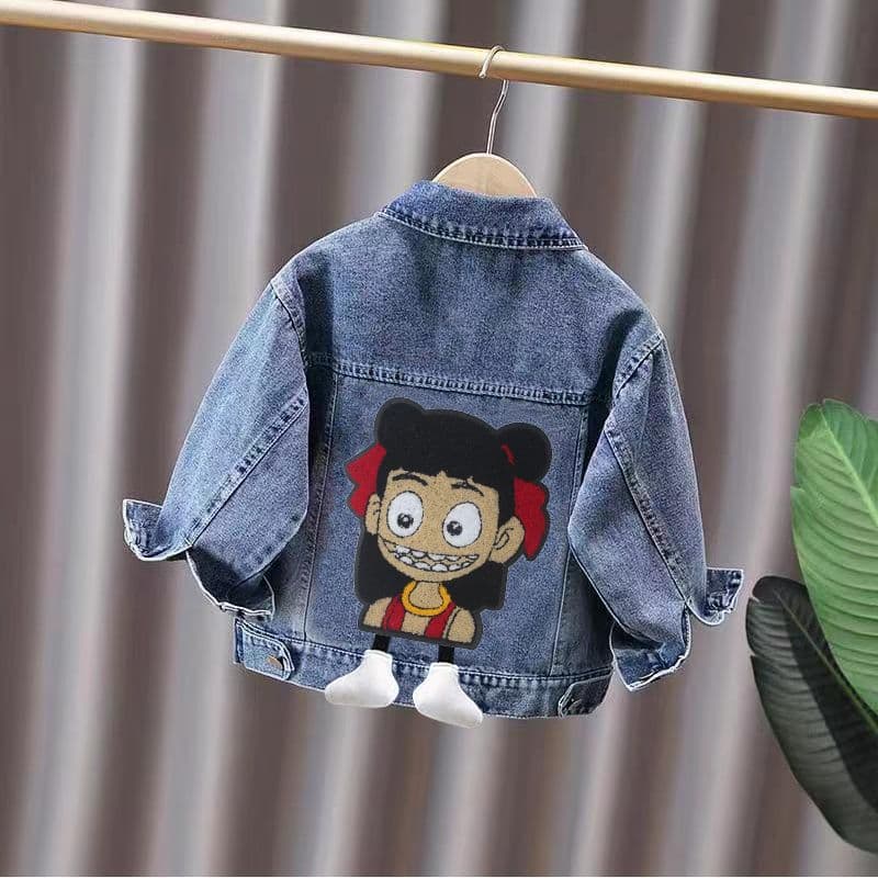 Nezha Kids Denim Jacket 2025 Spring Autumn New Style Fashionable Boys Girls Outerwear