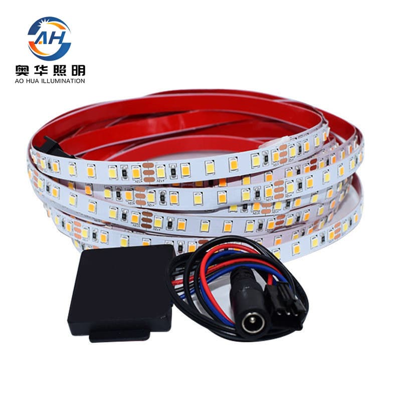 Factory Stock 2835 Low Voltage High Brightness 120 LED Flexible Light Strip 12V Dual Color Temperature Indoor Lighting