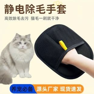Large Pet Static Hair Removal Gloves, Two-Way Brush Lint Roller, Must-Have Gloves for Cats and Dogs, Cat Hair Cleaning