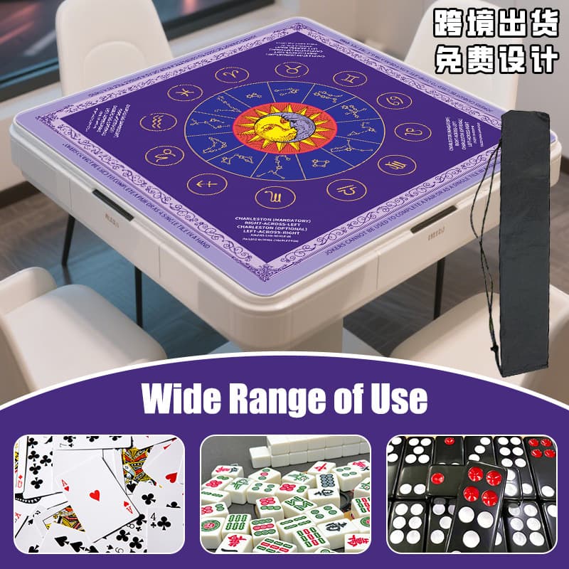 Cross-Border Tarot Card Zodiac Mahjong Desk Mat Anti-Slip Rubber Pad Washable High-Definition Printing Multiplayer Board Game Home Use