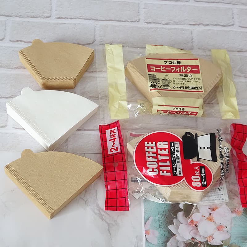 American-Style Coffee Machine Filter Paper Fan-Shaped Coffee Filter Paper Hand-Brewed Coffee Pot Filter V60 Filter Cup Coffee Filter Paper Bag