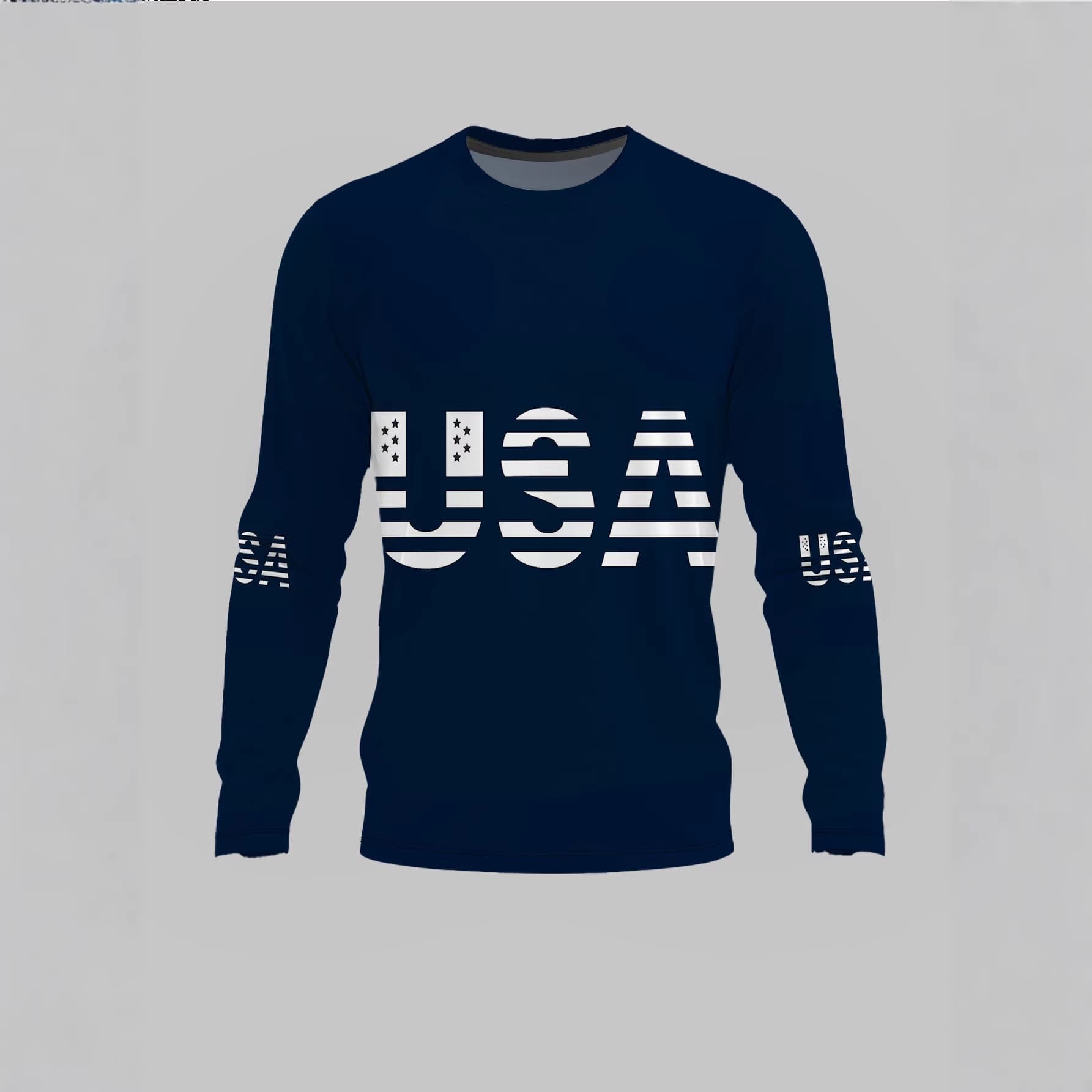 TEMU AliExpress Cross-border Casual 3D Digital Print Men's Fashion Versatile Long-Sleeve T-Shirt Source Factory