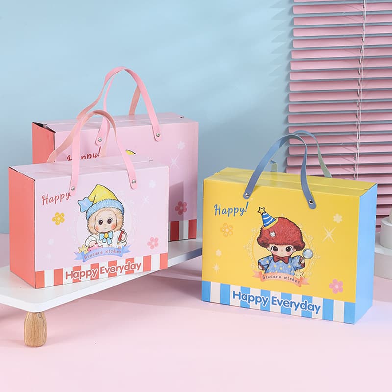 Baby Full Moon Gift Box, Children's 10th Birthday Gift Box, 100-Day Return Gift, Cartoon Gift Packaging Box (Empty Box)