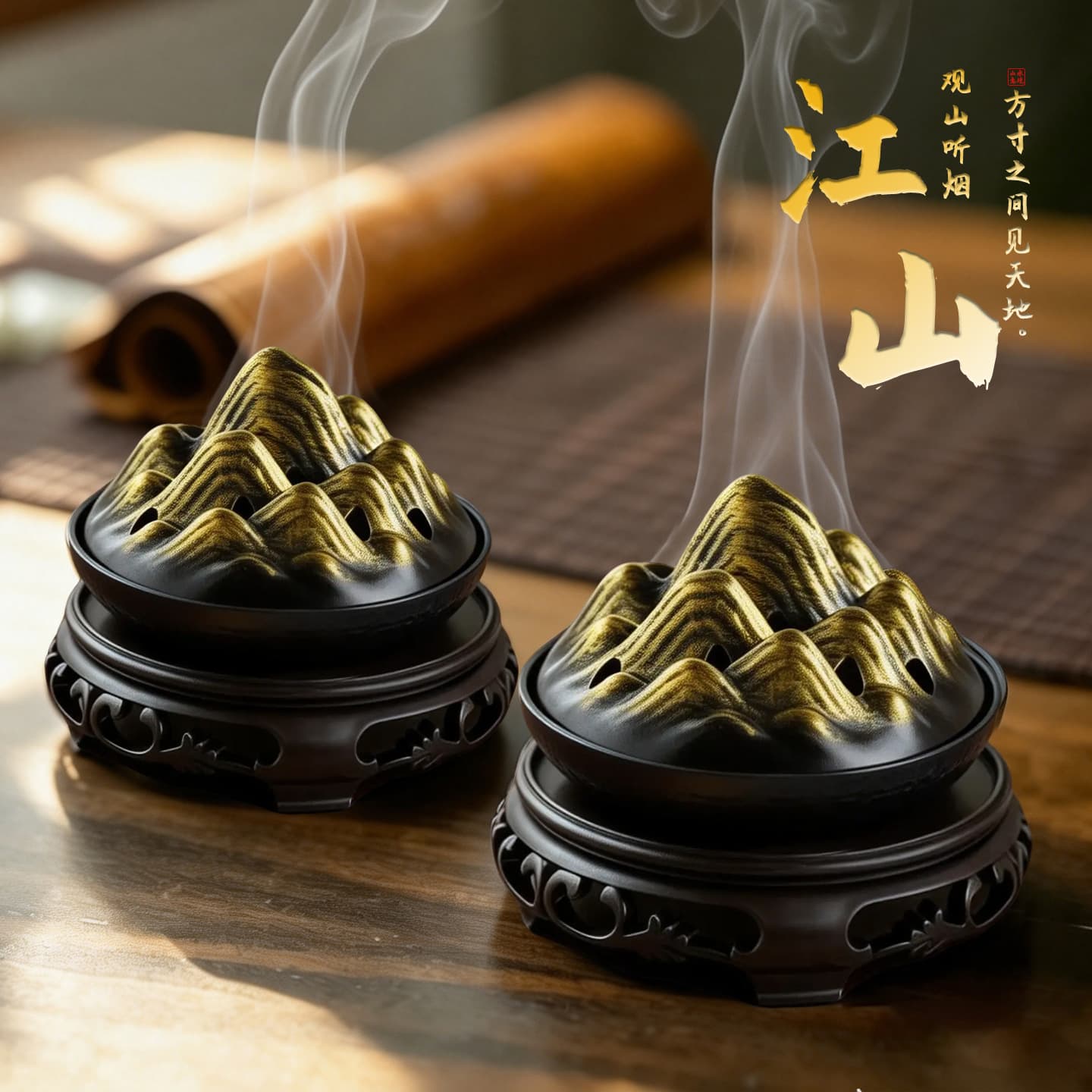 Mountain Mosquito Coil Holder Creative Home Use Sandalwood Coil Stand Ash Tray Bracket Anti-Scald Incense Burner Coil Box Ornament