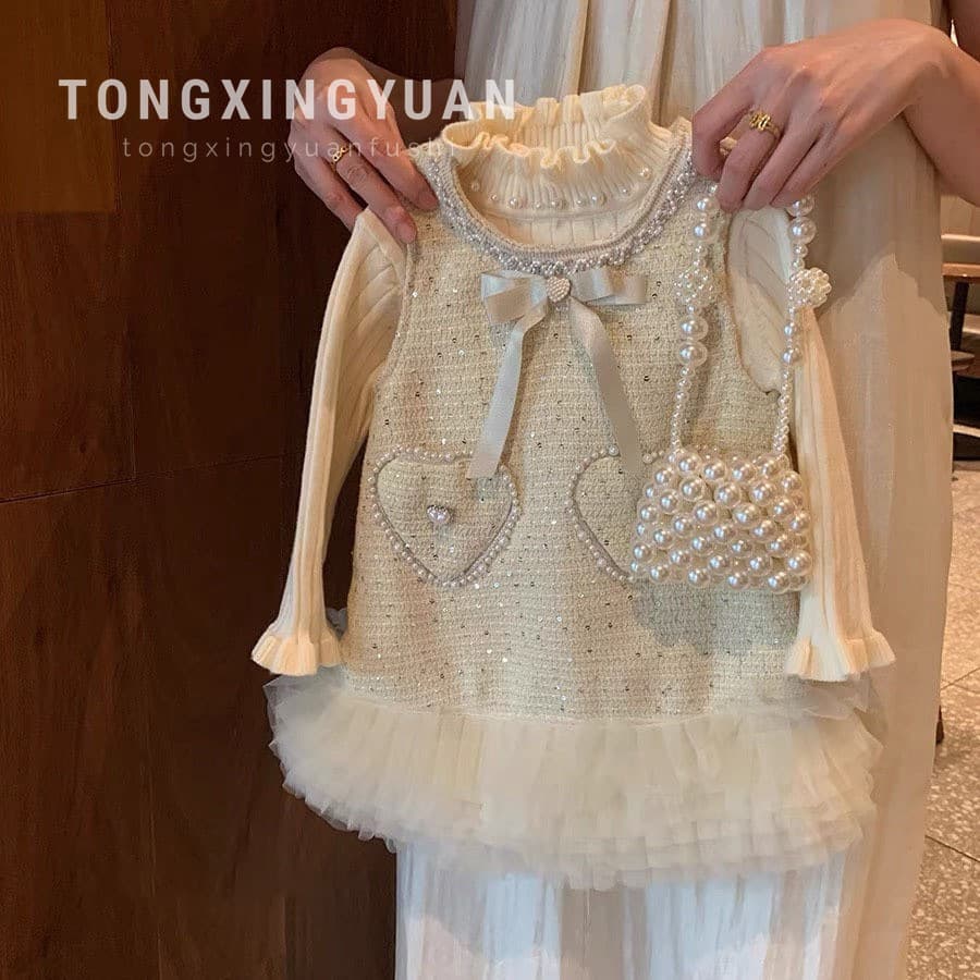 [Child Star Circle] Girls' Plush Puff Skirt, Western Style Children's Dress, Tank Top Dress, Baby Girl's Dress, Princess Dress