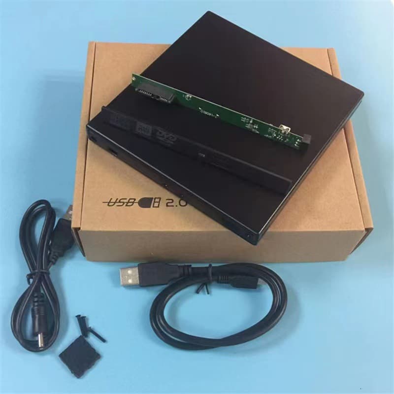 Factory Direct USB 2.0 External Computer Universal IDE/SATA Interface 12.7MM Mobile Optical Drive Box Kit