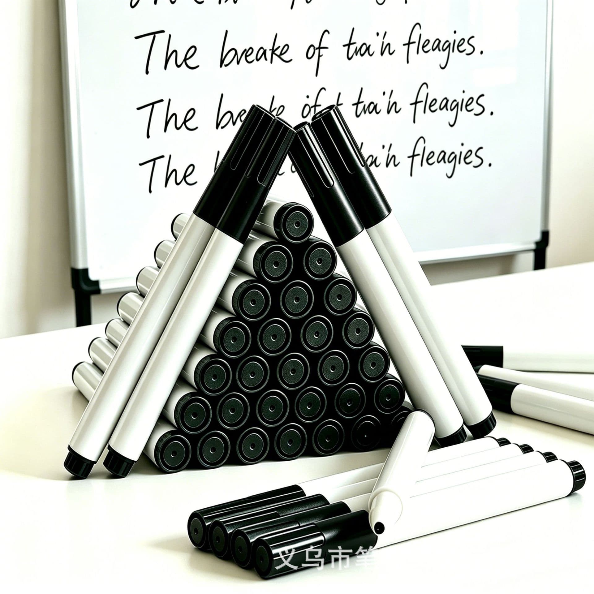 Large Capacity Black Whiteboard Marker, Teacher Office Teaching Use, Erasable Water-Based Marker