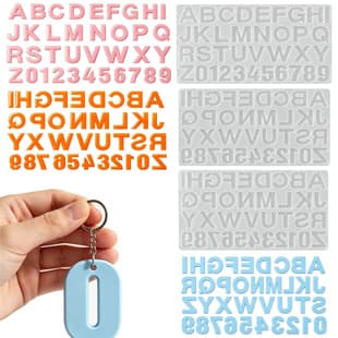 Cross-border 26 Letter Alphabet Pendant Resin Silicone Mold, Epoxy DIY Uppercase Letter Keychain
