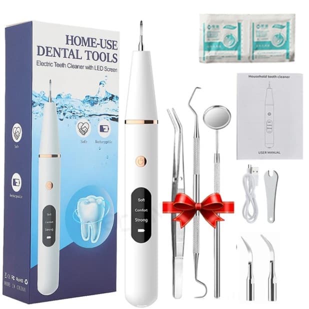 Ultrasonic Electric Dental Cleaner Stain Remover Tooth Cleaning Jet Flosser Teeth Whitening Device Home Use Oral Irrigator