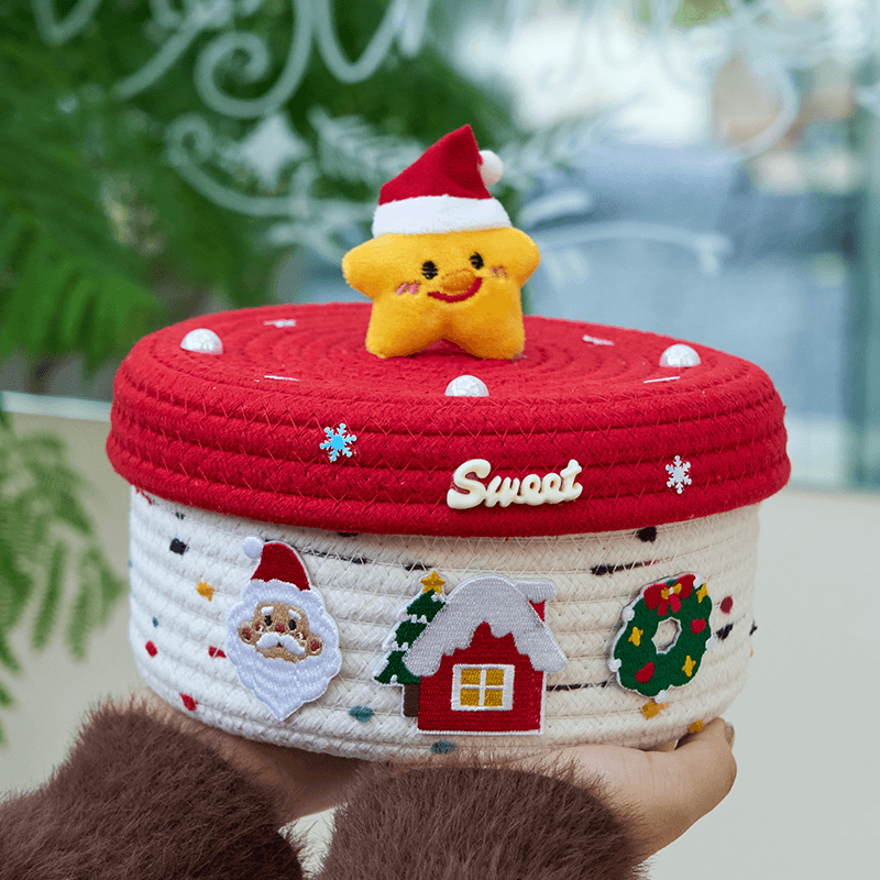 2025 Christmas Gift Box Hug Bucket Cookie Gift Box Souvenir Candy Empty Box New Year