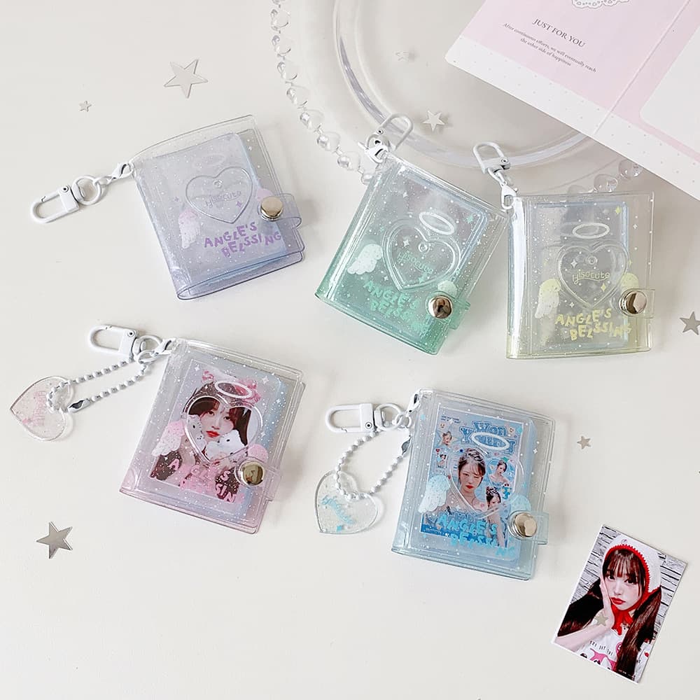Cartoon Mini Love Angel 2-inch Photo Album Girl ID Photo Photo Sticker Storage Album Keychain Pendant Card Album