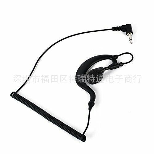 3.5mm headphone without microphone 3.5MM earhook coiled single listening headset for walkie-talkie headset hand microphone