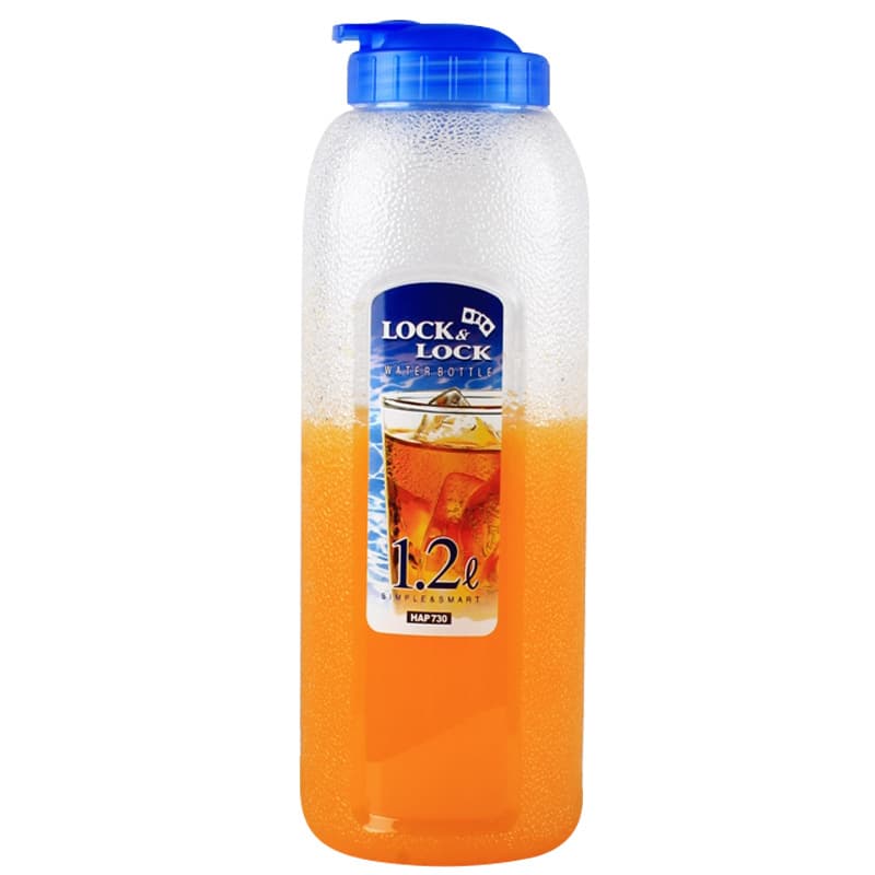 Lock&Lock Plastic Large Capacity Beverage Bottle, Household Cold Water Pitcher for Refrigerator Storage, Juice Cup, Milk Tea Small Cooler Cup 1.2L