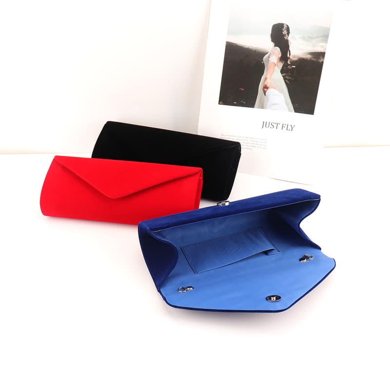 Factory Direct Women's Clutch Bag Handbag New Fashion High Quality Soft Leather Simple Vintage Suede Evening Bag Wedding Bag