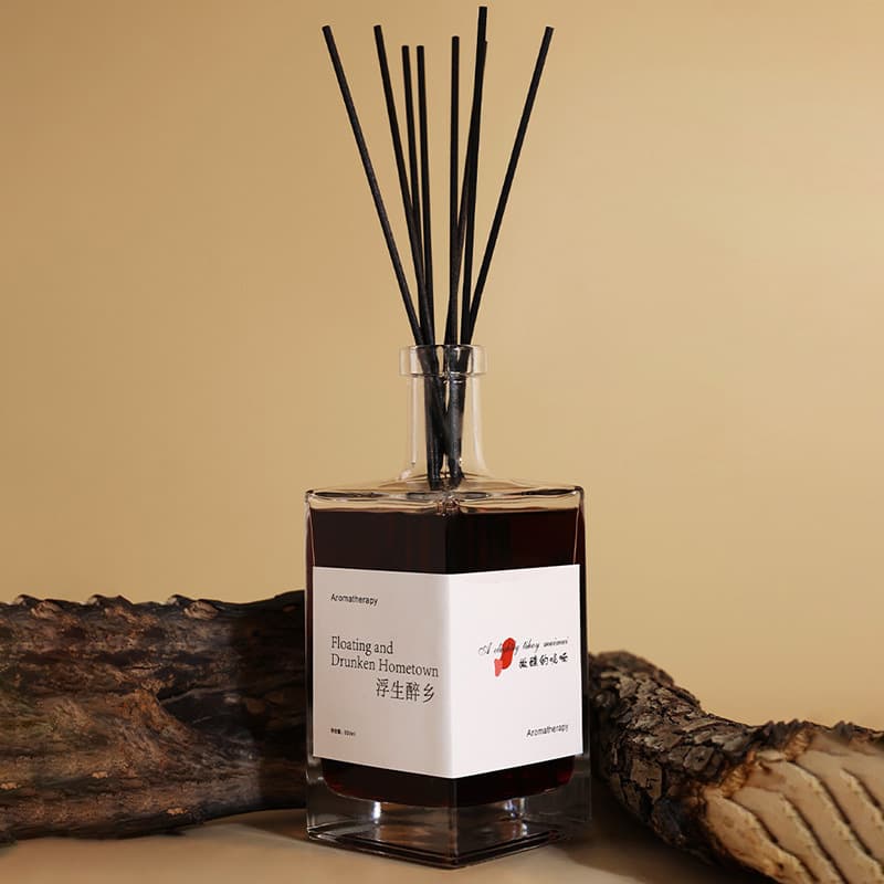 Reed Diffuser Wine Bottle Shape Fragrance Decoration Gift Box, Scent Diffuser, Soothing, Long-lasting, Premium Feel
