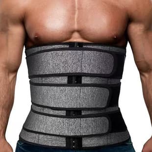 Cross-Border Breathable Support Belt Plus Size Waist Trainer Anti-Sweat Men's Sauna Suit Shapewear Belt Sports Waist Cincher