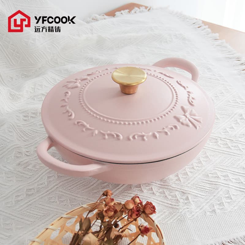 Cast Iron Enameled Pot Braising Pot Stew Pot Seafood Pot Casserole Non-Stick Pot Universal for Induction Cooker