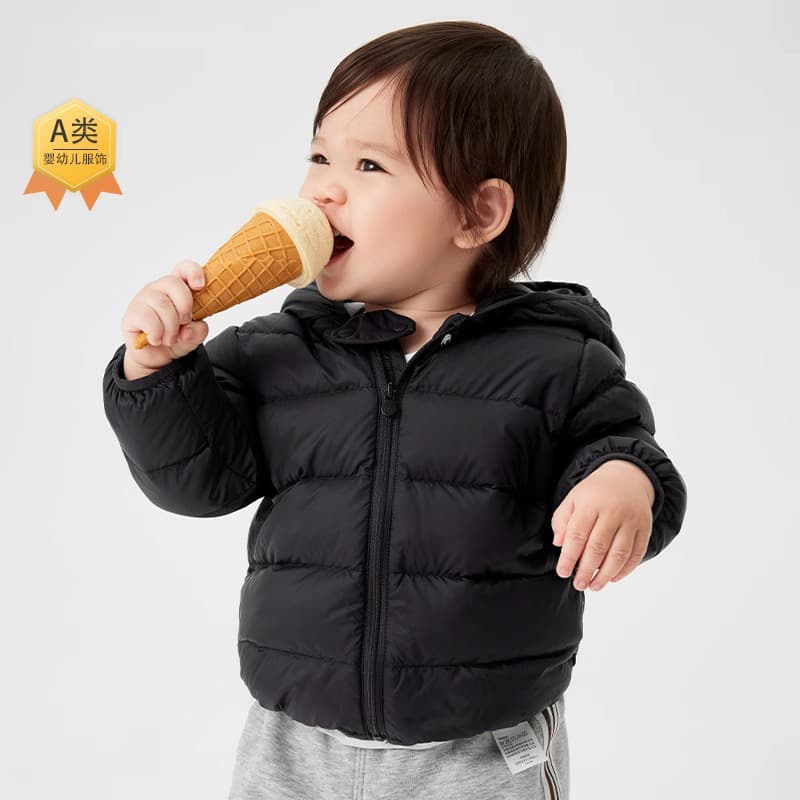 Discount baby down jacket for boys and girls baby light hooded warm coat children's 2024 winter new children's clothing