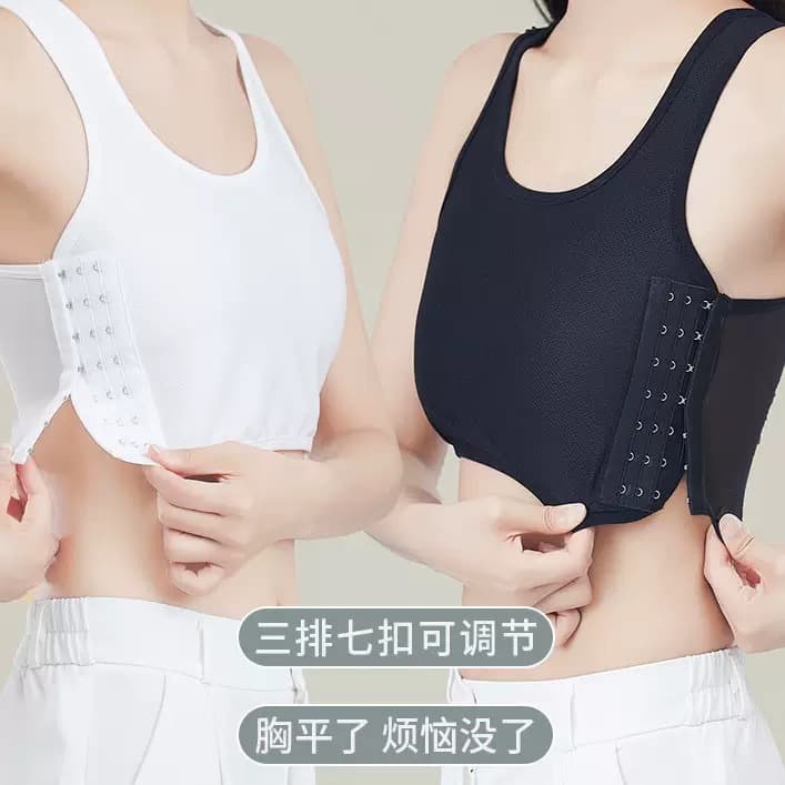 Cross-border Lesbian Chest Binder Seamless Wrap Bust Minimizer Sports Vest for Women Students