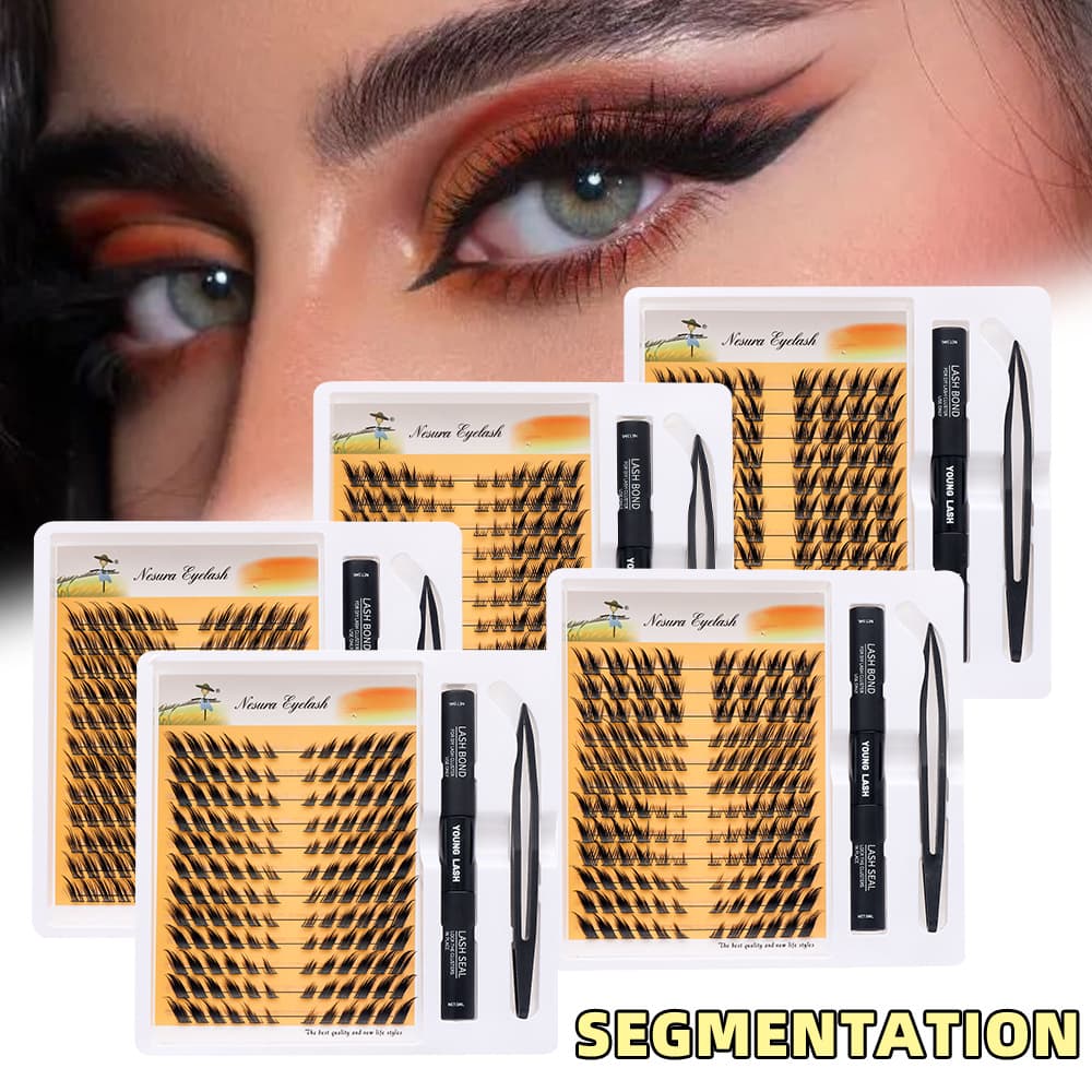 Wholesale European and American Cross-Border Vintage Fox Eye False Lashes Natural Thick Single Cluster Cartoon Eye Lashes Eye Tail Lengthening