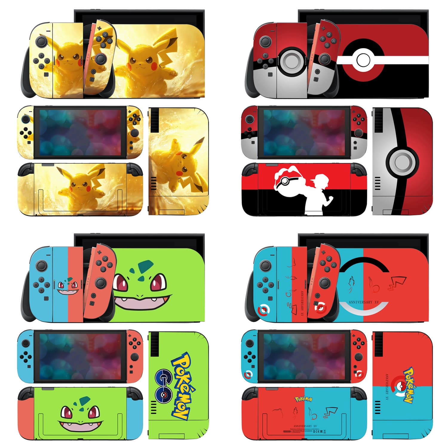 Switch 2 Console Sticker Game Console Color Sticker Full Coverage Sticker Protective Film Pikachu Pokémon