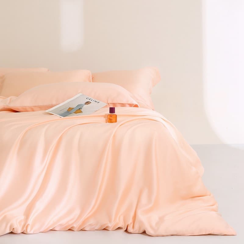 2024 New Summer Tencel 4-Piece Bedding Set, Fitted Sheet, Duvet Cover, Pillow Cases, Bed Skirt, Lenzing Tencel 100s, 150*2