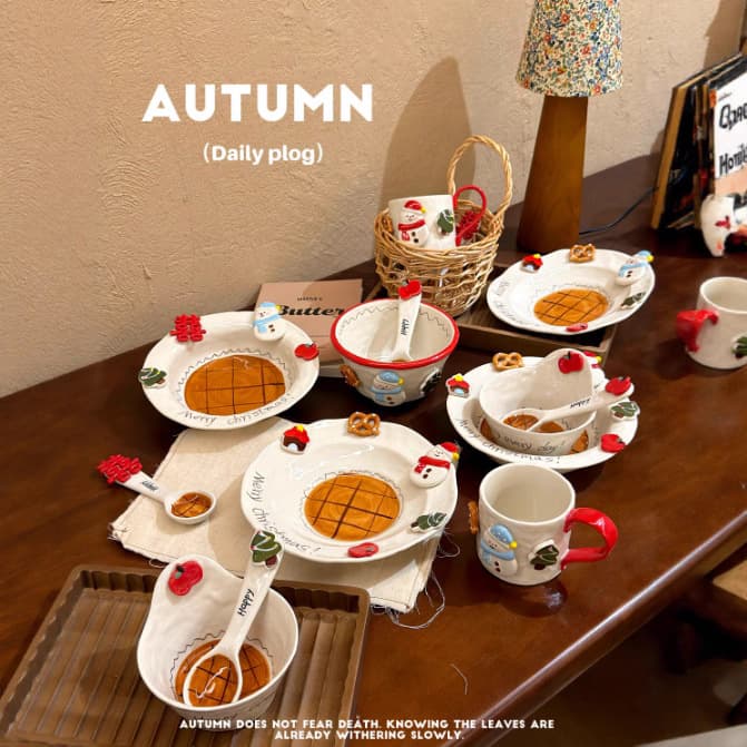 Christmas Snowman Series: High-Value Christmas Plates, Mugs, Spoons, Rice Bowls (Instagrammable)