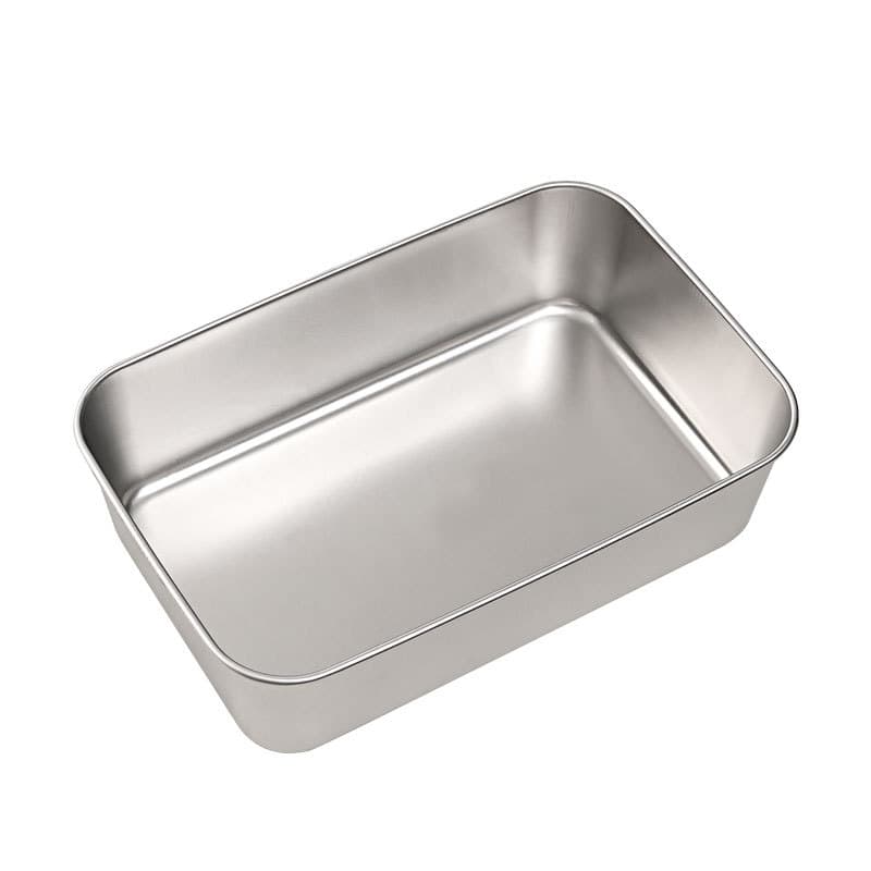 Stainless Steel Tiramisu Mold Square Tray Thickened Cake Setting Mousse Container Box with Lid for Home Baking