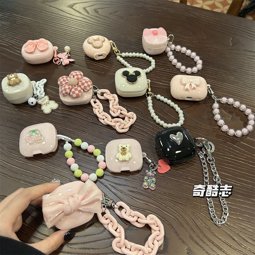 Cute Simple Protective Case for Redmi Buds 4 Pro / Xiaomi Air 3 SE Bluetooth Headset - Transparent 2 Bracelet