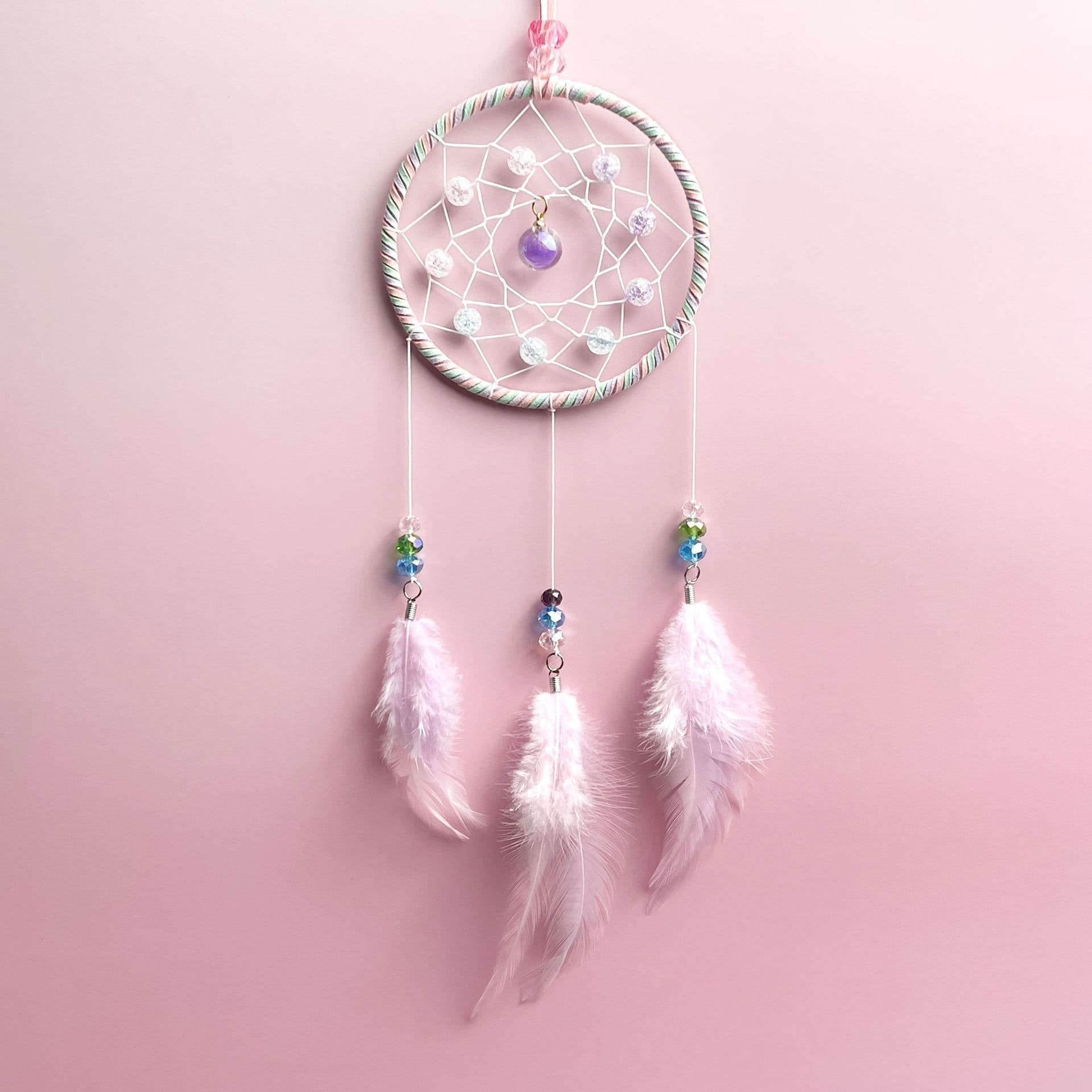 Dream catcher hanging wind chime student ornament gift girl heart handwoven pendant wall hanging dream wind chime