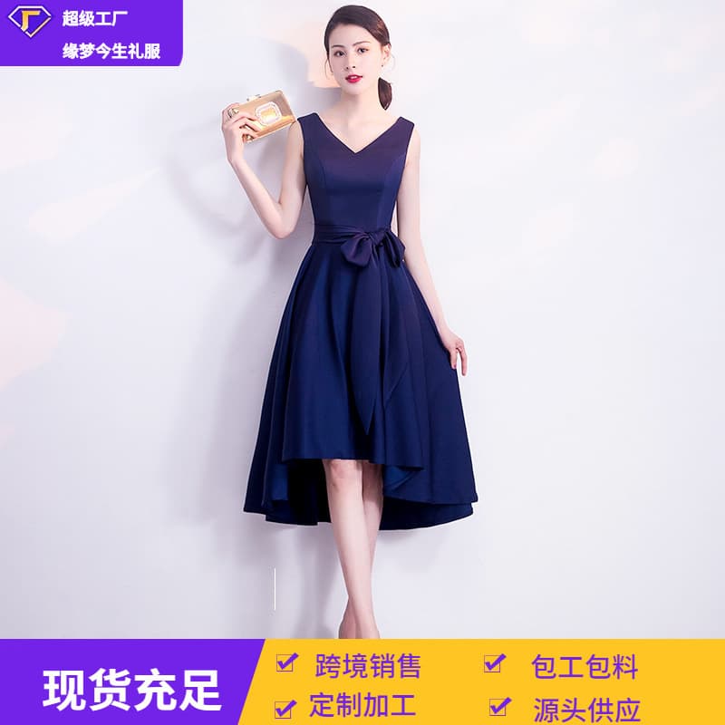 2026 New Elegant and Slimming Evening Dress for Women, Formal and Dignified for Social Gatherings, Birthday Parties, and Banquets, Mid-Length Dress