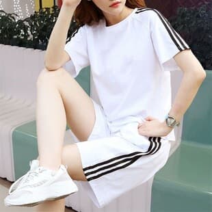 Ice Silk Quick-Dry Thin 3-Stripe Pants for Teens Casual Sports 5-Inch Shorts Sportswear Set for Men